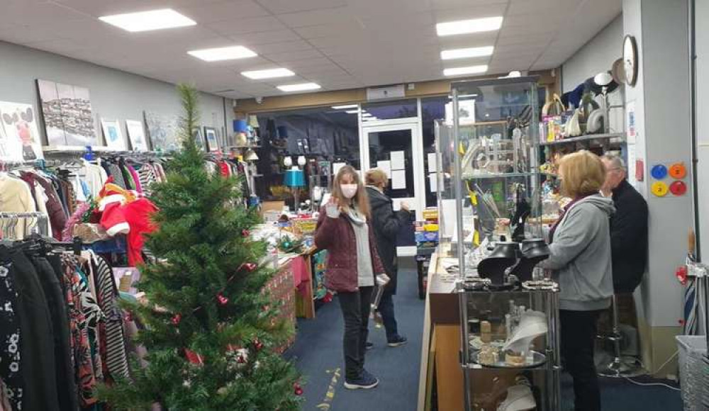 Happy customers at Mr Gees Foundation charity shop at 3 Warwick Avenue, South Woodham Ferrers (Photo: John Cormack)