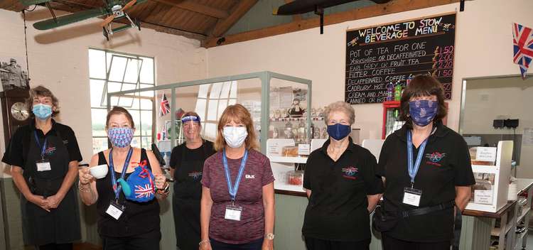 Tea girls at Stow Maries Great War Aerodrome in Purleigh, Maldon