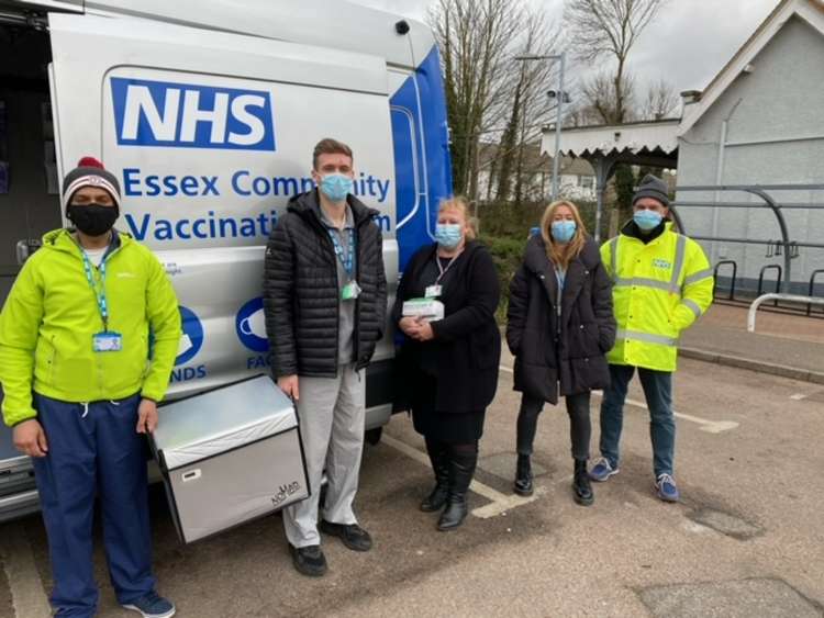 The van delivered over 100 vaccines to residents