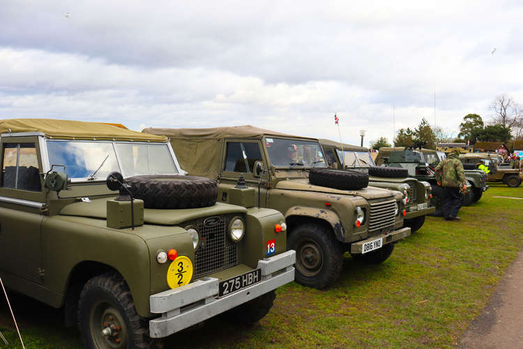 Landrovers from different eras on display (Photo: Essex HMVA)