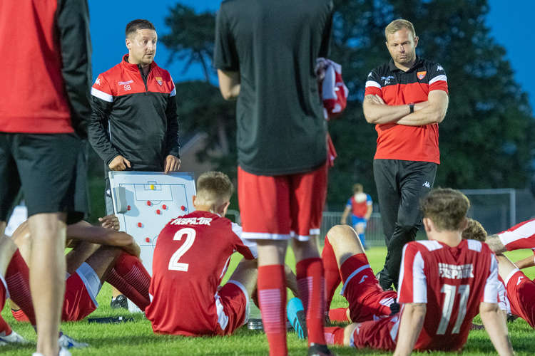 Attention to detail as Stuart Boardley gives a Felixstowe team talk