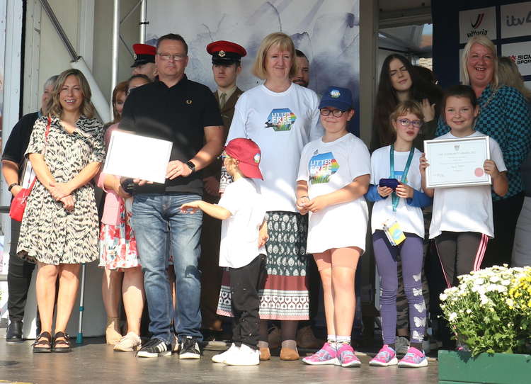 Felixstowe councillor Darren Aitchison (black shirt) awarded an BEM