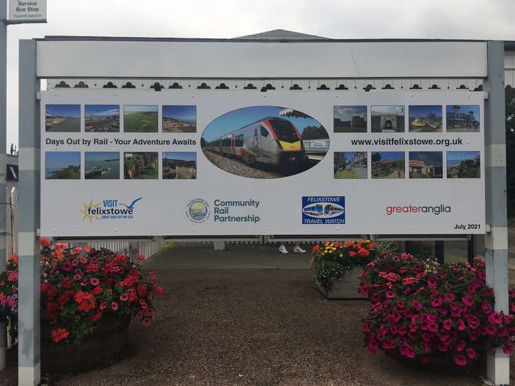 Days out by Rail mural at Felixstowe station