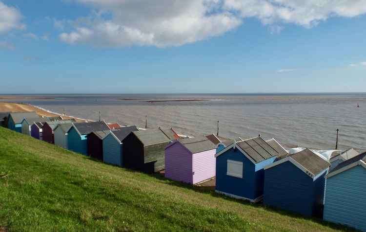 Beach huts by the sea