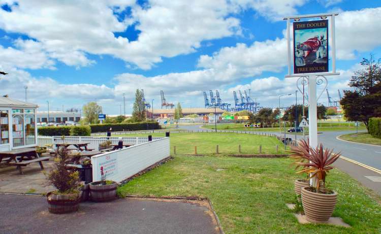 The Dooley Inn overlooking the docks