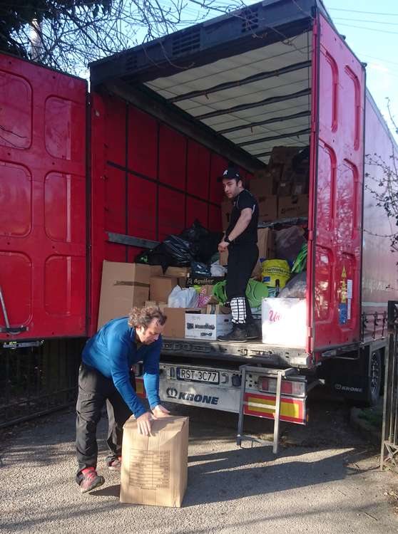 Volunteers loading another truck (Picture credit: James Miers)