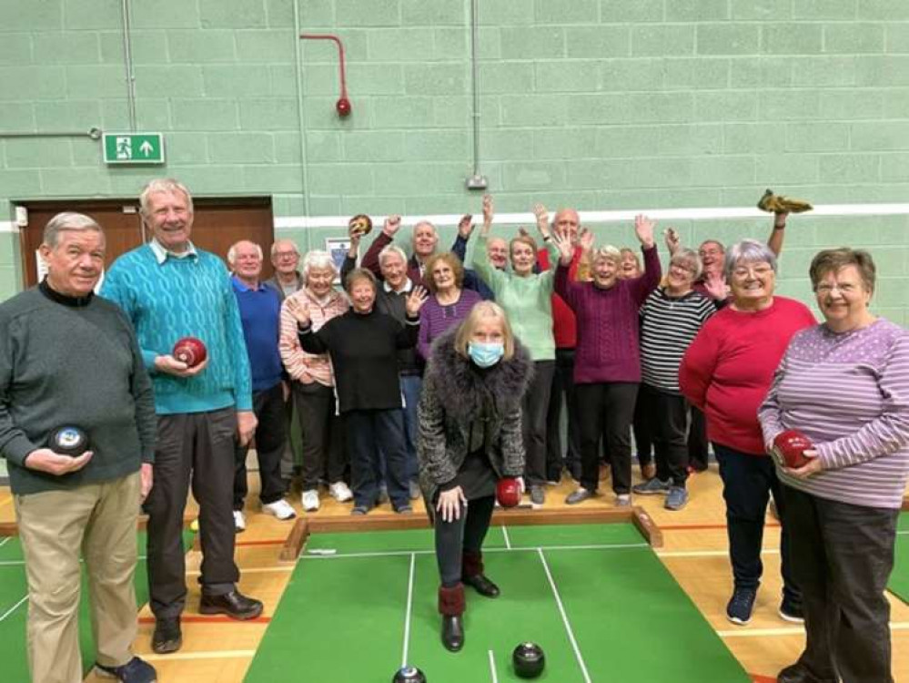 Chairman of the Communities and Wellbeing Committee Cllr Terri Sargent alongside Laindon Activity Centre members