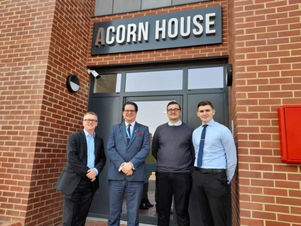 From left: Chief Executive of Basildon Council Scott Logan, Cllr Andrew Schrader, Project Manager Joe Stanhope, and Development Support Officer Luke Rapley.