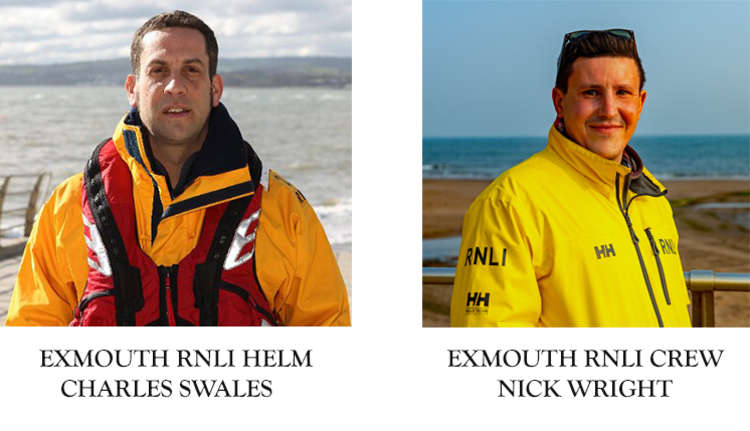 RNLI Crew Charles Swales and Nick Wright Credit : RNLI