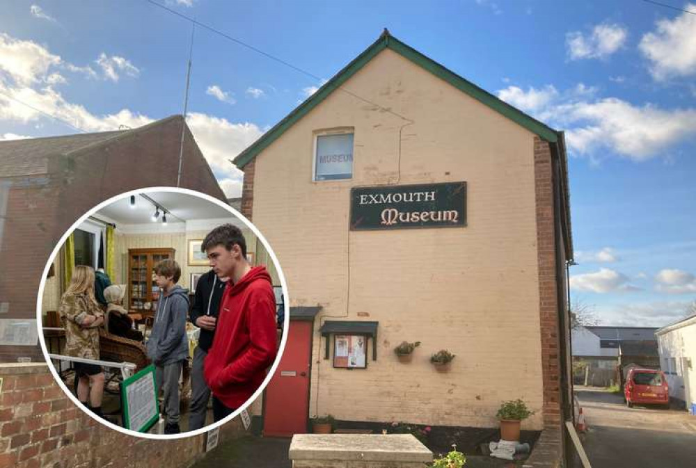 Exmouth Museum (Nub News, Will Goddard). Inset: Exmouth and Budleigh Salterton Explorer Scouts visiting the museum (Mike Menhenitt)