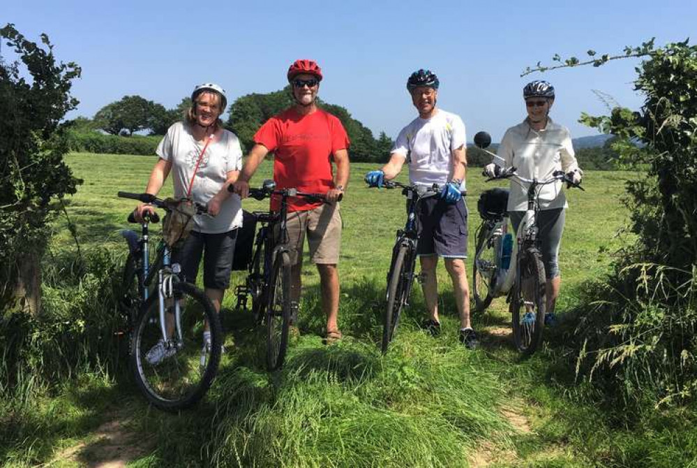 Cyclists in a similar group set up in Cullompton. Credit: Westbank