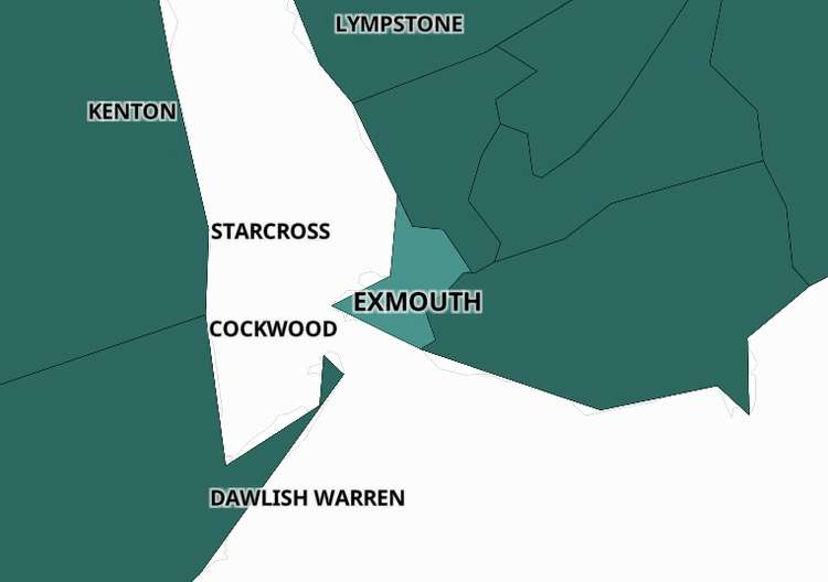 Exmouth vaccination map