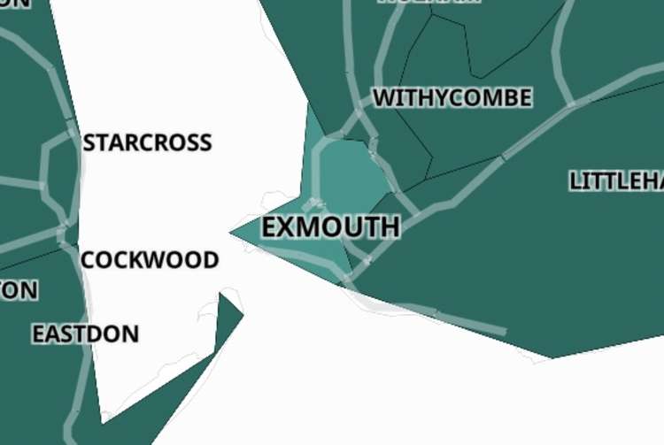 Exmouth vaccination map