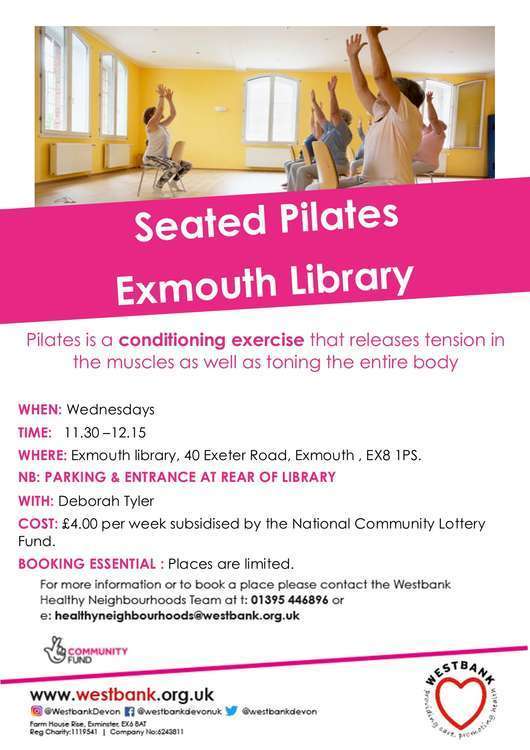 Seated pilates is currently on offer every Wednesday at Exmouth Library