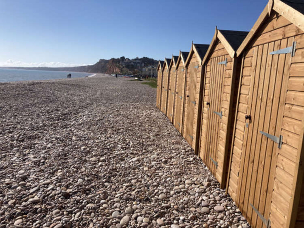 The new short-term hire beach huts at Budleigh Salterton (EDDC)