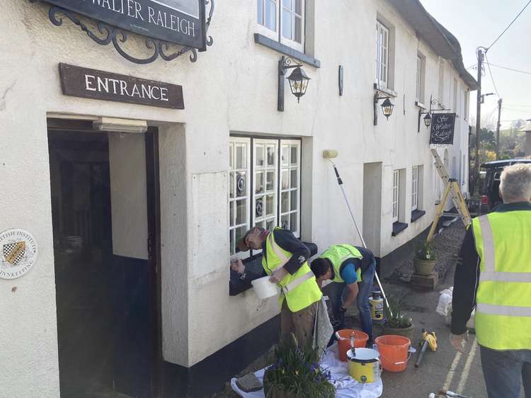 Refurbishment work (Sir Walter Raleigh community pub)