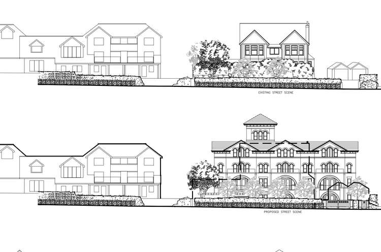 How the plans would have changed the street scene. How the plans would have changed the street scene.