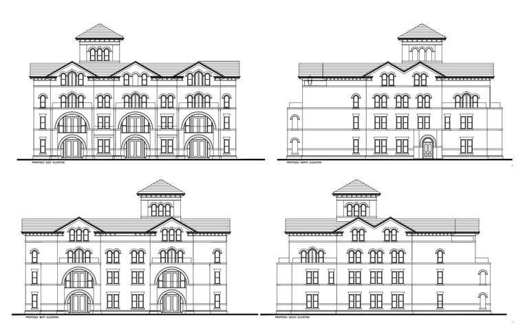 The designs for the new build.