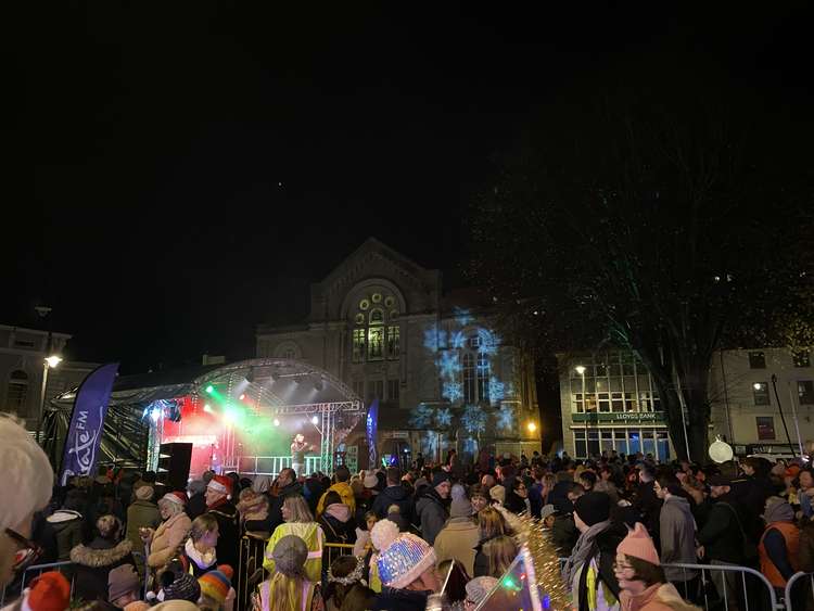 Huge crowds came out to celebrate the switch on.