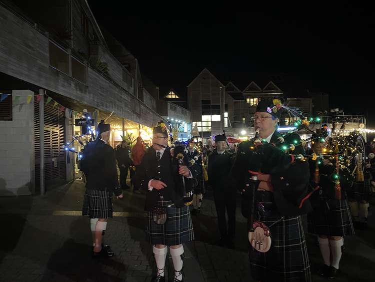 The band leading the parade from Events Square.