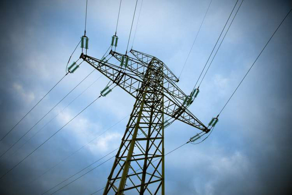 Some Falmouth properties are expected to be without power until later this evening. File pic of an electricity pylon.