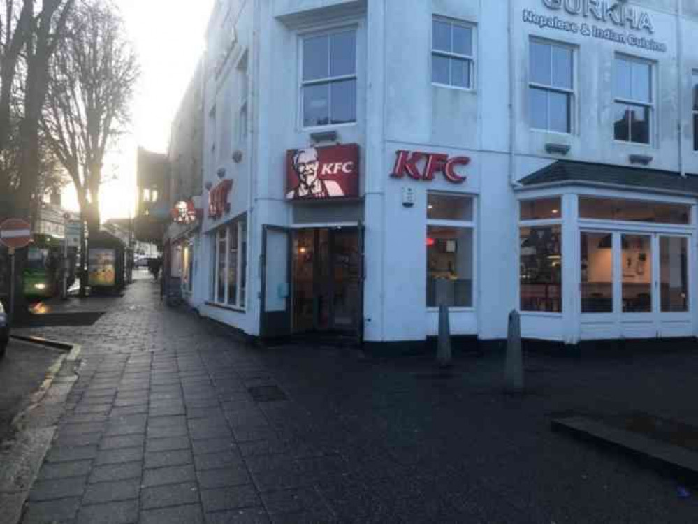 The old Falmouth KFC restaurant on The Moor.