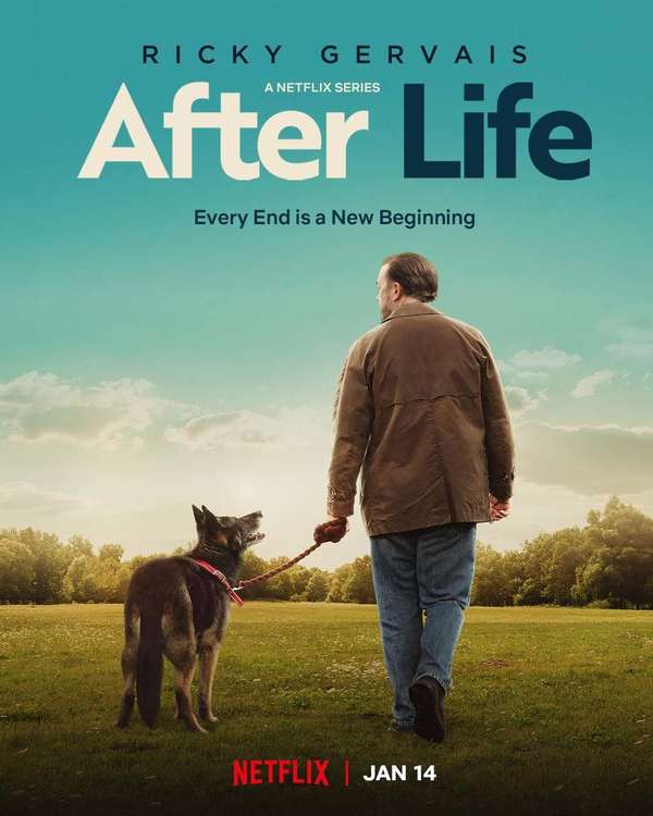 A poster for the third series of Ricky Gervais' After Life.