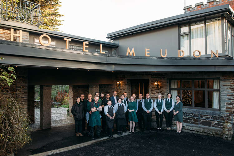 Hotel Meudon achieved double gold at Taste of the West awards. Picture of the team, credit: Adj Brown.