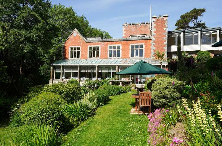 Hotel Meudon exterior from garden lawn. Credit: Lee Searle