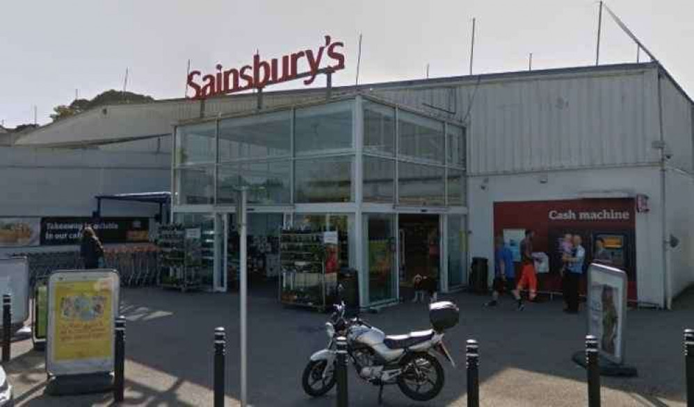 Sainsbury's Falmouth has urged people to keep wearing masks despite a lifting of restrictions. Picture credit: Google.