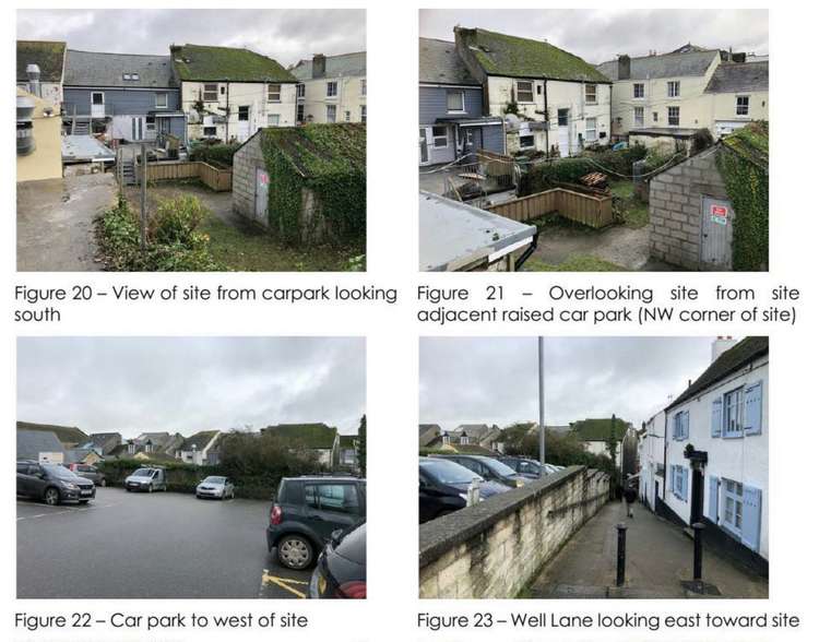 Some views of where the Church Street apartments would be. Credit: Cornwall Council planning/Cornwall Planning Group.