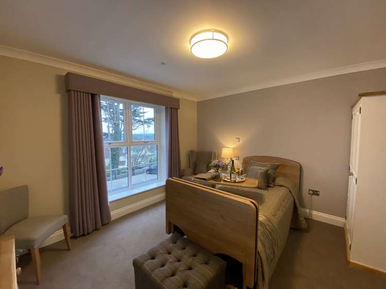 One of the bedrooms at Falmouth Court. The care home on Dracaena Avenue recently welcomed its first residents.