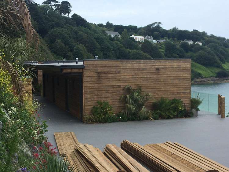 The newly constructed buildings at the Carbis Bay Hotel built without planning permission.