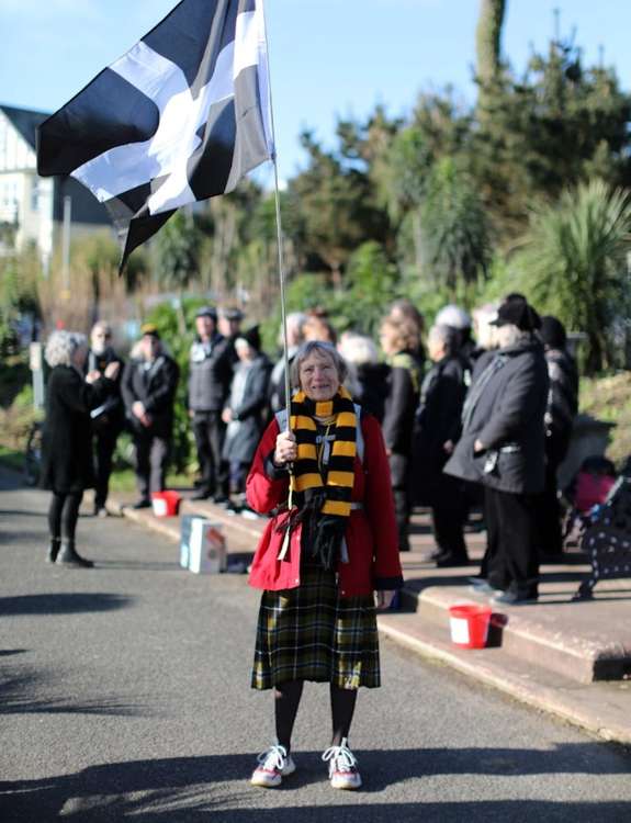 St Piran's Day kicked off with a parade along the seafront. Photo taken by Robin Markland.