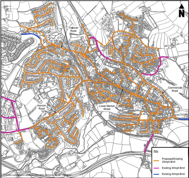 Reduced speed limits proposed in Falmouth and Penryn residential areas