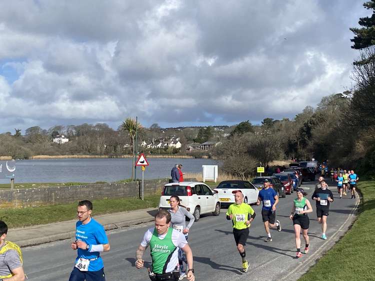 Falmouth Half marathon saw nearly 600 runners take part.