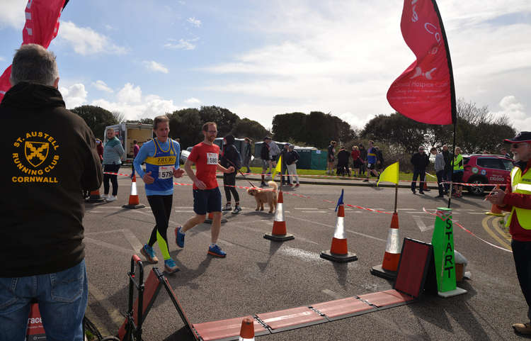 Falmouth Half Marathon saw nearly 600 runners take part. Credit: Cornwall Hospice Care/Facebook.