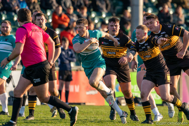 Liam Whitton breaks forward to score Cornwall's third try. Photo credit: Patrick Tod.