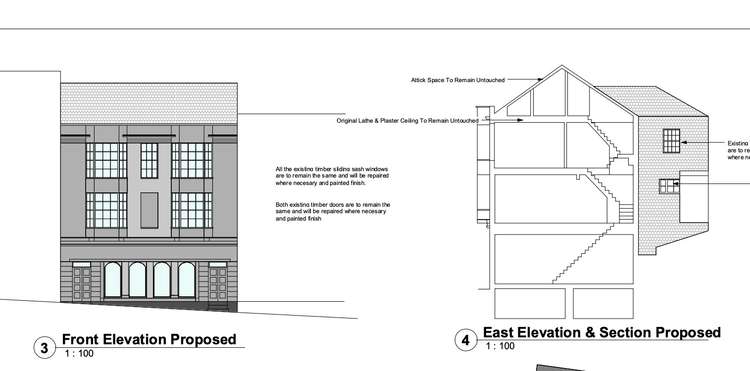 How the outside and layout would look. Here's how the new restaurant, bar, and accommodation could look. Credit: Harpr Surveyors Ltd.