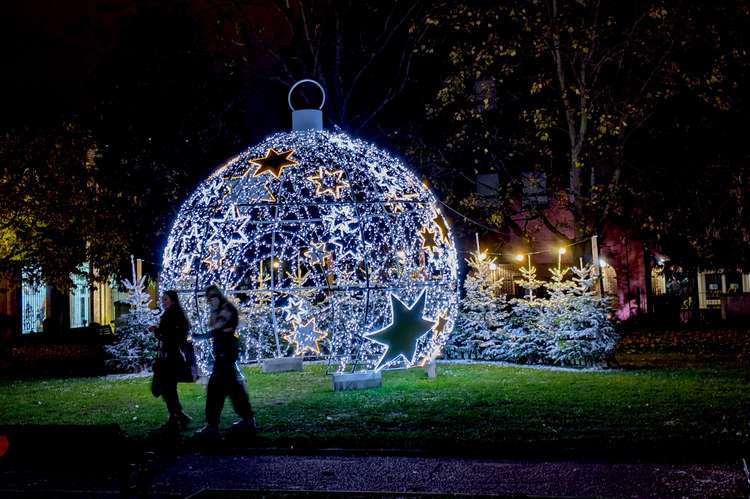 The glass 'bauble' in memorial gardens is a popular selfie spot (Photo: Ellie Brown)