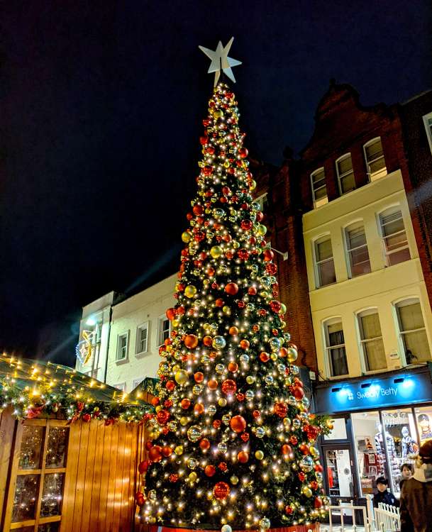 Christmas tree #2 in Kingston marketplace (Image: Ellie Brown)