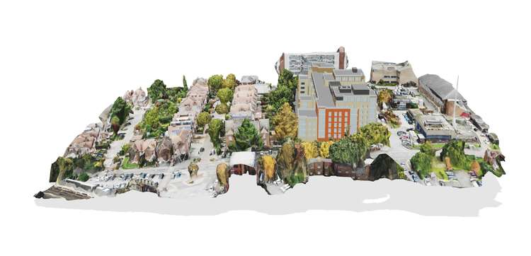 A 3D model of the development made by a member of the Wolverton Avenue Residents Group