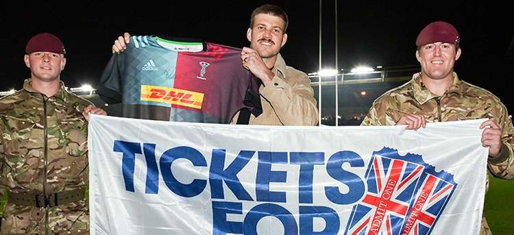 Kingston: Local team Harlequins has joined up with Tickets For Troops