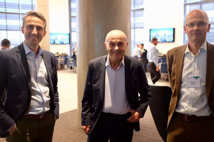 Amyr pictured with with Nobel laureate Eugene Fama (centre) and fellow financial planner Simon Ainley (right) (Image: Holland Hahn & Wills)