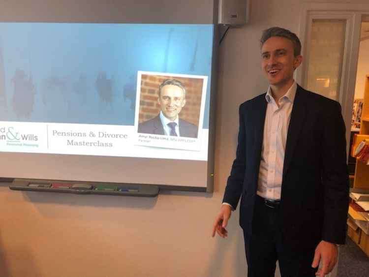 Amyr running a Pensions & Divorces masterclass (Image: Holland Hahn & Wills) Amyr running a Pensions & Divorces masterclass (Image: Holland Hahn & Wills)