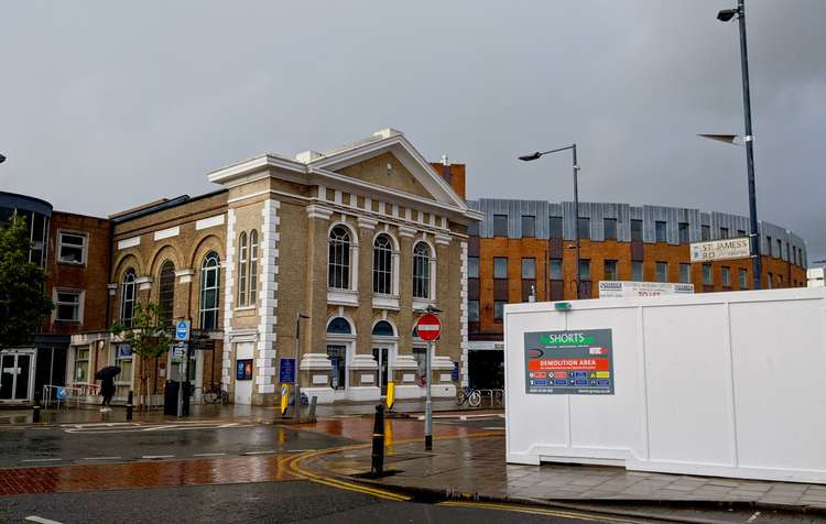 Kingston town centre in the rain (Image: Ellie Brown)