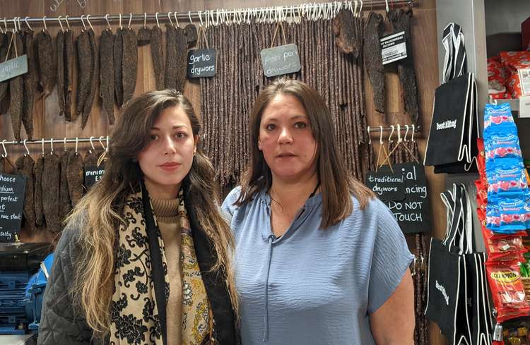 Tamara Hadid (left) and Lee Duncan (right) of Best Biltong on Kingston's Surbiton Road (Image: Nub News)