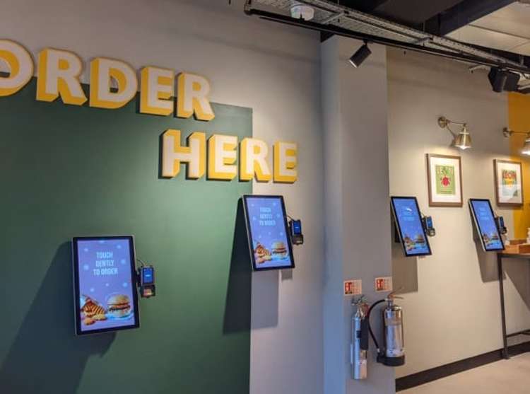 The restaurant is kitted out with digital menu boards and ordering kiosks (Image: Nub News)