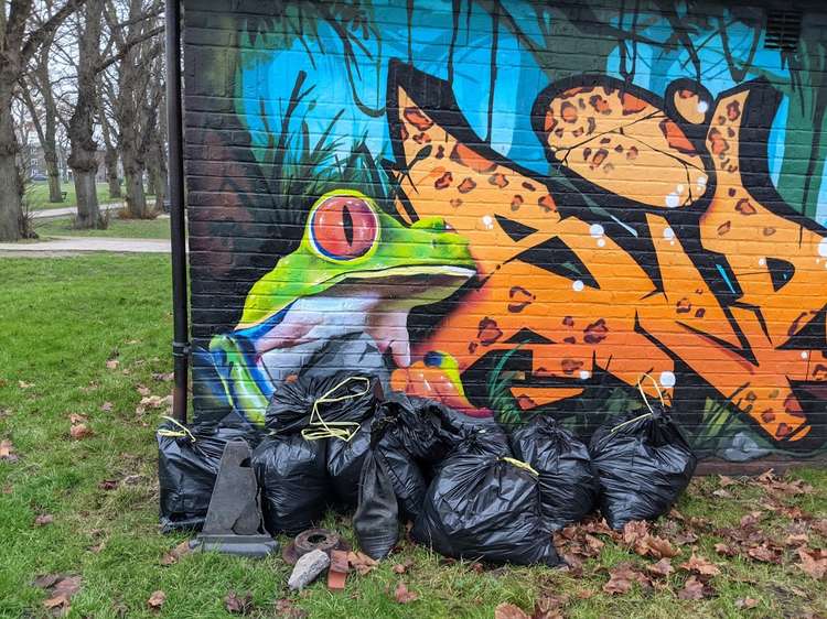 Some of the bags of rubbish collected (Image: Suzanne Buckingham)
