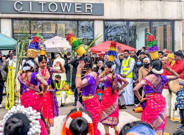 Dancers perform Karagattam, an ancient folk dance in praise of the rain goddess Mariamman (Image: Ellie Brown)